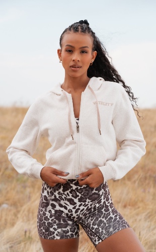Vitality Women's Cozy Zip - Oat Marl | M