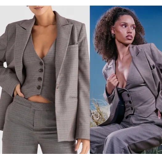 Brown Check Suit