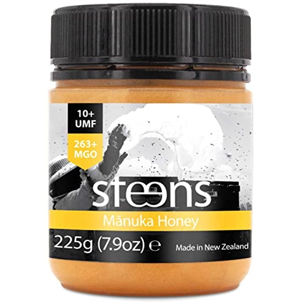 Steens Manuka Honey - MGO 263+ - Pure & Raw 100% Certified UMF 10+ Manuka Honey - Bottled and Sealed in New Zealand - 225g