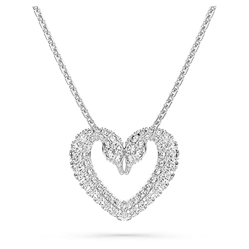 Swarovski Kollektion Una - Crystals,Rhodium plated / White - Una Heart Pendant Necklace