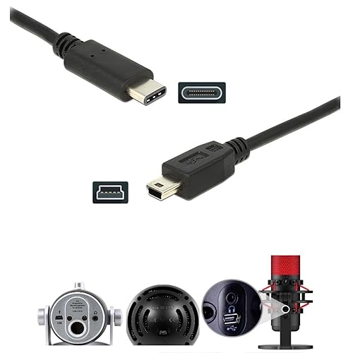 USB C Type C Cable Cord Wire for Blue Yeti Black Out, Blue Snowball iCE USB Microphone, Compatible with New PC, Laptop, iPhone 15 16, Smartphone, MacBook (See Product Pictures & Details Before Buying)