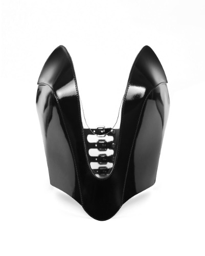 Corset "Cleo" Black Patent | Black Patent / Gold / 2XL