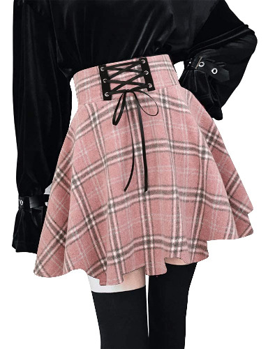 Short Plaid Skirts for Womens High Waisted Egirl Clothes Aesthetic Pleated Mini Skirt