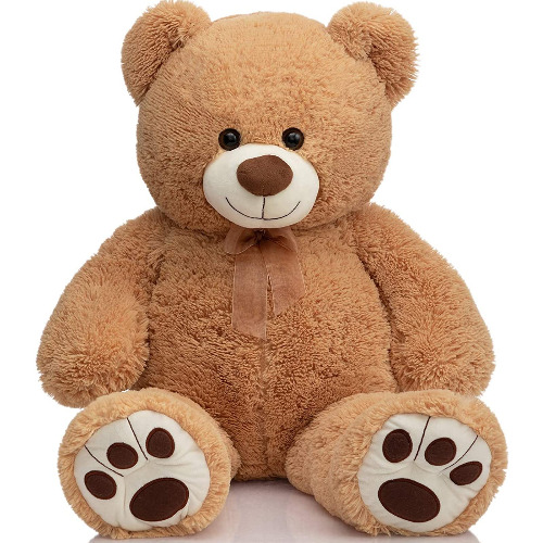 HollyHOME Teddy Bear Stuffed Animal Plush Giant Teddy Bears with Footprints Big Bear 36 inch Tan - Tan