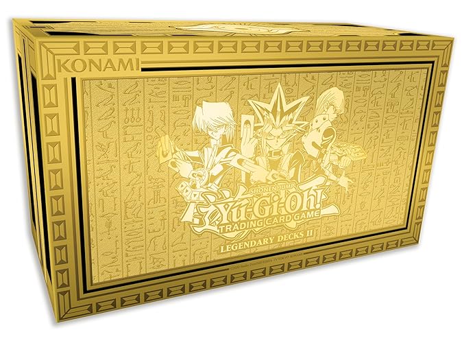 Yugioh - Legendary Decks II - Unlimitiert (Reprint) - Deutsch - 3 Spielbereite Decks - (135 Karten pro Box wie zB Slifer, Obelisk, Ra und Exodia komplett!) - mit LMS Trading Grußkarte