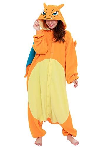 SAZAC© Adult Charizard Kigurumi, Adult Pokémon Onesie, Adult Pokémon Costume, Adult Anime Onesie, Adult Halloween Onesie - One-Size-Fits-All