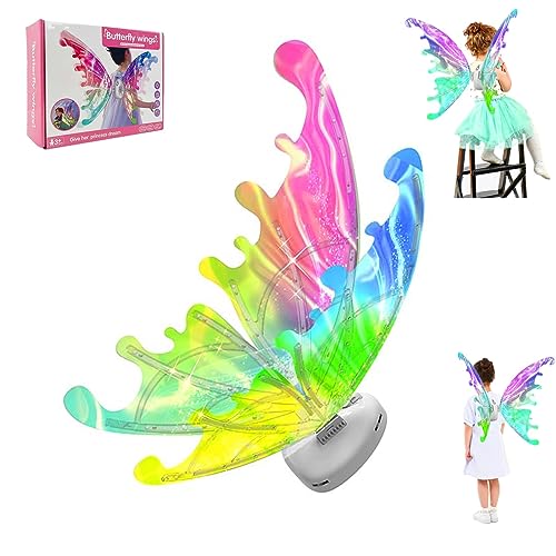 Johehe Fairy Wings for Girls,LED Lights Electric Butterfly,Perfect Fairy Costume and Party Decoration