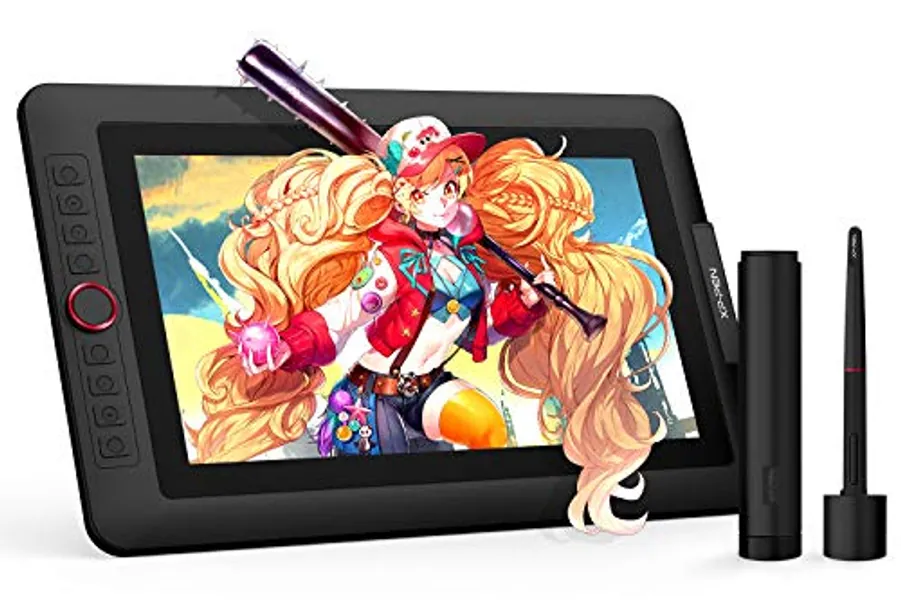 XPPen Drawing Tablet with Screen Full-Laminated Graphics Drawing Monitor Artist13.3 Pro Graphics Tablet with Adjustable Stand and 8 Shortcut Keys (8192 Levels Pen Pressure, 123% sRGB)