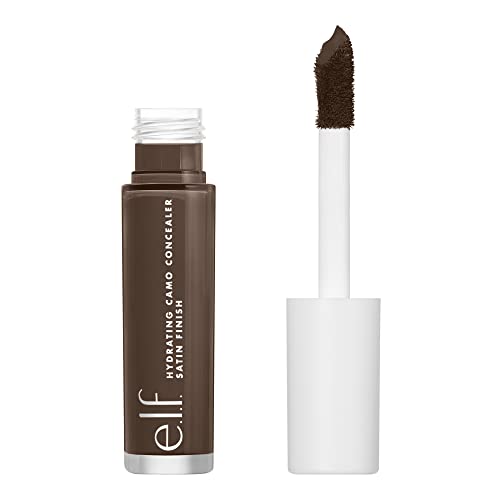 e.l.f. Hydrating Camo Concealer, Satin Finish, Conceals, Corrects & Highlights, Rich Walnut, 0.203 Fl Oz (6mL) - Rich Walnut - 1 Count (Pack of 1)
