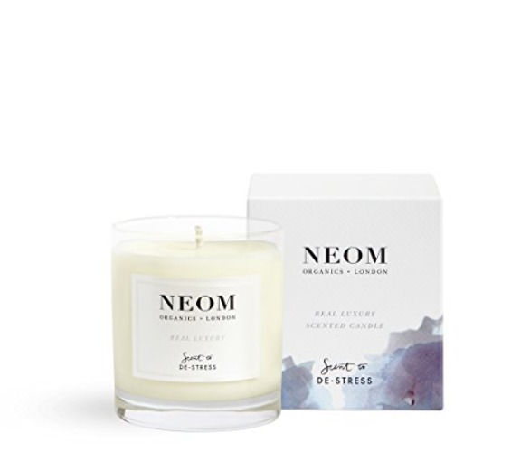NEOM- Real Luxury Scented Candle, 1 Wick | Lavender & Rosewood | Essential Oil Aromatherapy Candle | Scent to De-Stress