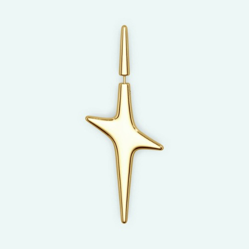 Pierced Star Earring - Gold / Pair