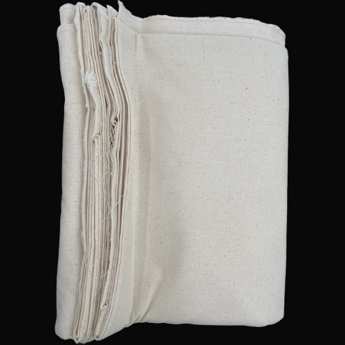 HOTGODEN Medium Weight 100% Cotton Muslin Fabric: 63 inch x 2,5,10 Yards Unbleached Muslin Linen Fabric Material for Sewing Material Apparel Cloth - 10 YARDS Natural