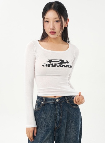 Scoop Neck Graphic Top