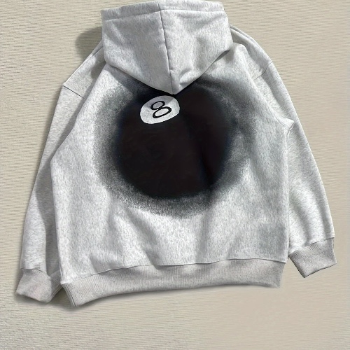 8 Ball Grey Hoodie