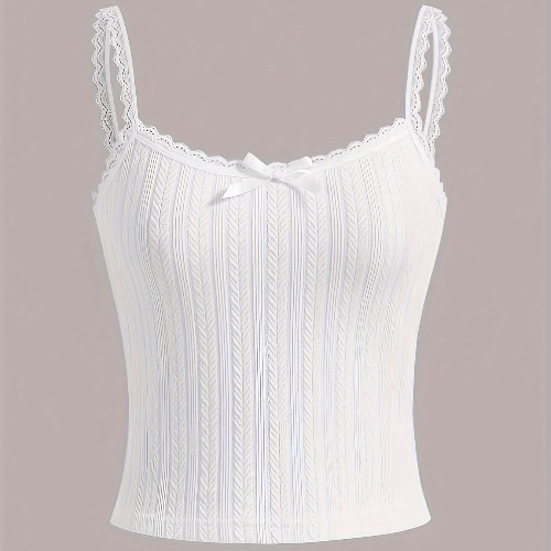 Lace and Bow Tank Top
