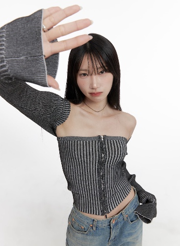 Street Ribbed Tube Top and Bolero