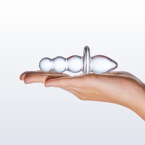Gläs Titus Glass Beaded Butt Plug Dildo