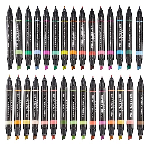 Prismacolor 3746 Premier Double-Ended Art Markers, Fine and Chisel Tip, 156 Pack - 156 Count (Pack of 1) - Assorted Colors - Standard Packaging