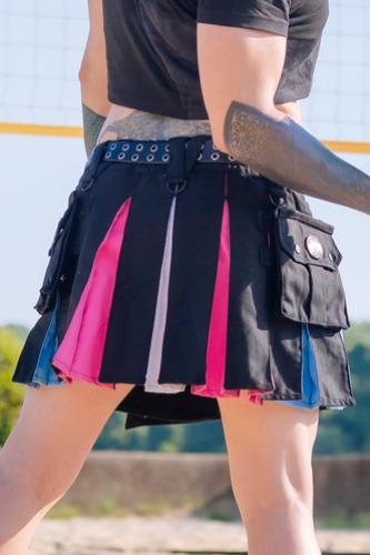 Versatta Trans Pride Hybrid Mini Kilt - XS (30"-34" at Belt) [US Pants 26-30]