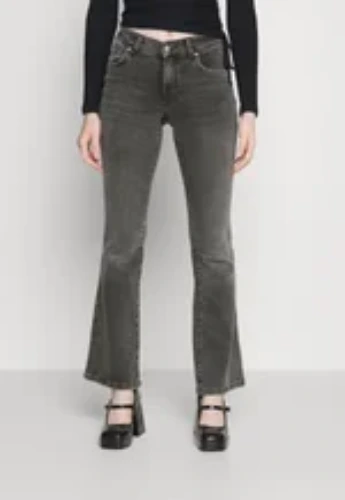 LOW WAIST  - Jean flare - grey