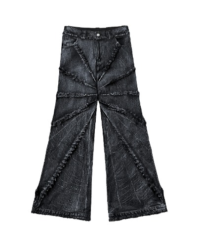 FLARED WEBBED DENIM | 28