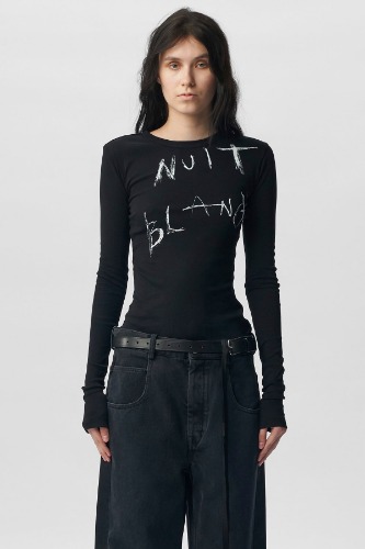 Fanie Long Sleeve T-Shirt Nuit Blanche | XS