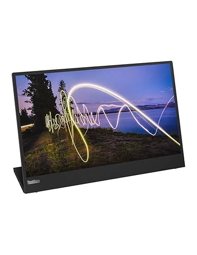 Lenovo ThinkVision M15 - LED-Monitor - 39.497 cm (15.6") (15.6" sichtbar) - tragbar - 1920 x 1080 Full HD (1080p) @ 60 Hz - IPS - 250 cd/m² - 1000:1-6 ms - 2xUSB-C - Raven Black, 62CAUAT1WL