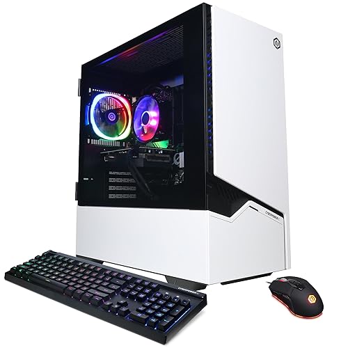 CyberPowerPC Gamer Master Gaming PC, AMD Ryzen 5 8600G 4.3GHz, GeForce RTX 4060 8GB, 16GB DDR5, 1TB PCIe Gen4 SSD, WiFi Ready & Windows 11 Home (GMAI5000A) - R5 8600G/RTX 4060