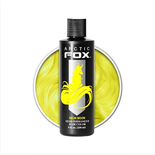 ARCTIC FOX Vegan and Cruelty-Free Semi-Permanent Hair Color Dye (8 Fl Oz, NEON MOON) - 8 Fl Oz (Pack of 1) - NEON MOON
