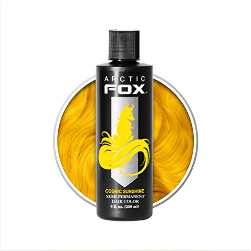 ARCTIC FOX Vegan and Cruelty-Free Semi-Permanent Hair Color Dye (8 Fl Oz, COSMIC SUNSHINE) - 8 Fl Oz (Pack of 1) - COSMIC SUNSHINE
