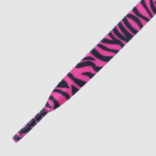 Printies Shoelaces - Hot Pink / Black Zebra | Mr. Lacy