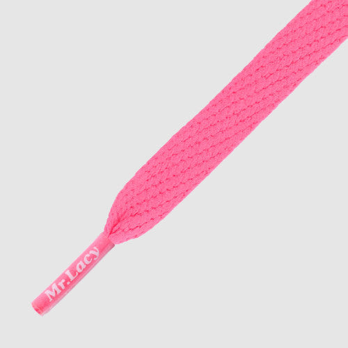Flatties Shoelaces - Neon Pink | Mr. Lacy