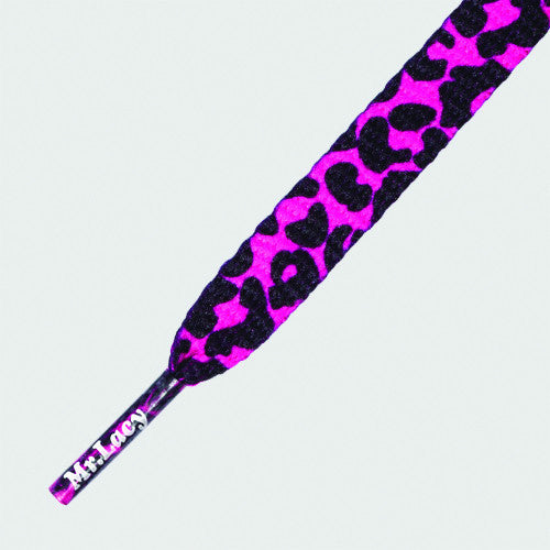 Printies Shoelaces - Leopard Pink/Black | Mr. Lacy