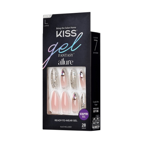 KISS Gel Fantasy, Press-On Nails, That Radiance, Pink, Long Almond, 28ct | Default Title