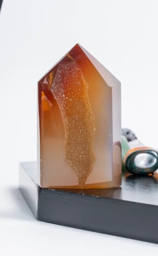 Agate Crystal Druzy Cave Towers | L | Orange