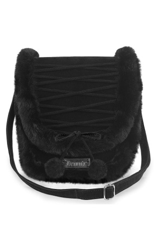 Demonia Black Faux Fur Crossbody Bag | Default Title