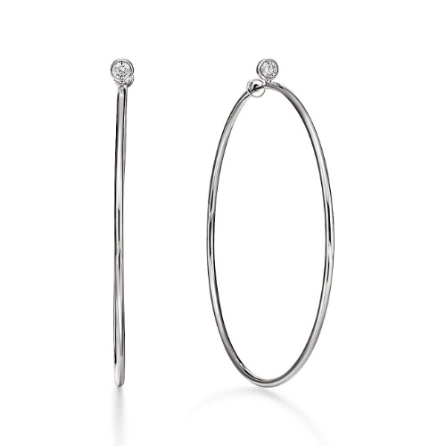 Tiffany Diamond Hoop Earrings