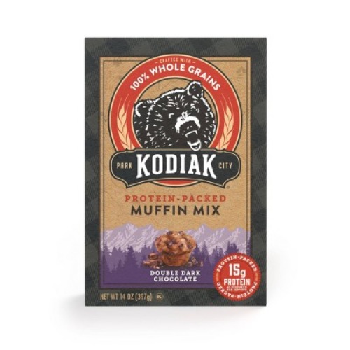 Muffin Mix Double Dark Chocolate - 14oz Kodiak Protein-Packed 