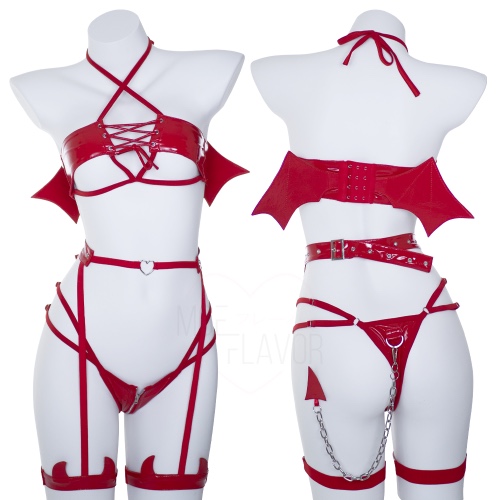 Hell Rider Succubus Lingerie - Red / M/L