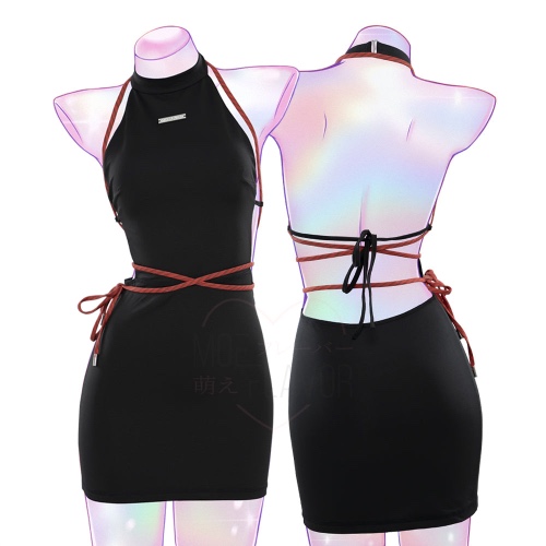 Kill Shibari Crossed Out Dress - Black / M/L