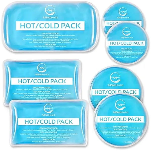 Reusable Hot and Cold Gel Ice Packs for Injuries | Cold Compress, Ice Pack, Gel Ice Packs, Cold Pack, Gel ice Pack, Cold Packs for Injuries | 7 Pack - 7 Gel Packs