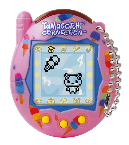 Bandai Tamagotchi Connection Digital Pet Ice Cream Shell | Tamagotchi Virtual Pet Elektronisk Leksak med Infraröd anslutning för delat kul | Barnleksaker för flickor och pojkar är fantastiska japanska
