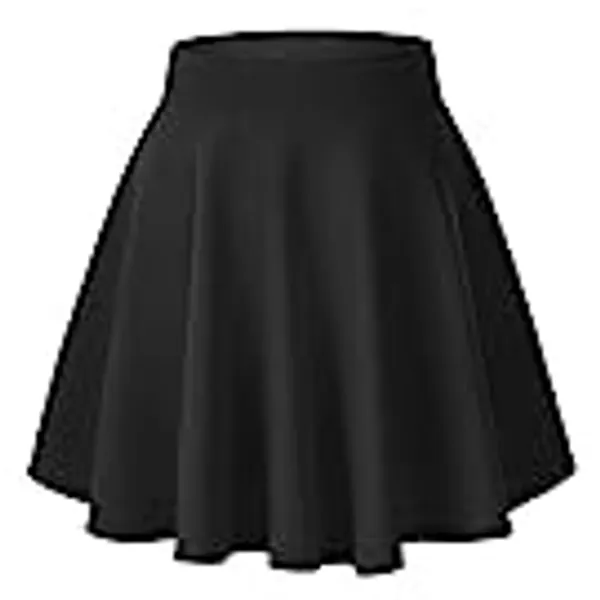 Urban CoCo Women's Basic Versatile Stretchy Flared Casual Mini Skater Skirt