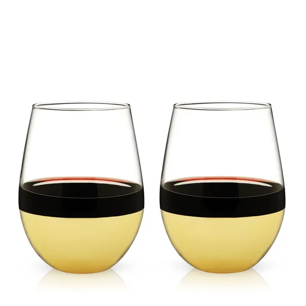 Gold-Dipped Wine Tumblers
