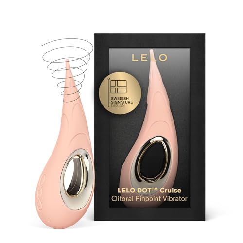 LELO DOT Cruise High Frequency Clitoral Vibrator with Elliptical Motion 8 Pinpoint Vibrator with Cruise Control Technology, Female Sex Toys, Peach Please - Peach Please