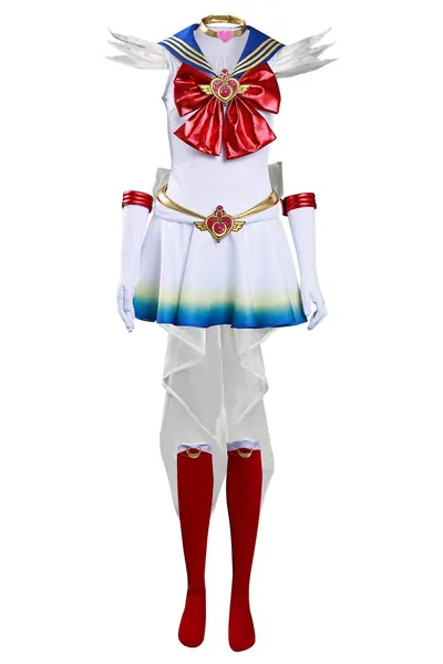 Wolancy Sailor Moon Cosplay Costume for Women Girls Usagi Tsukino Dress Outfit Halloween Skirt Suit Accessories Full Set