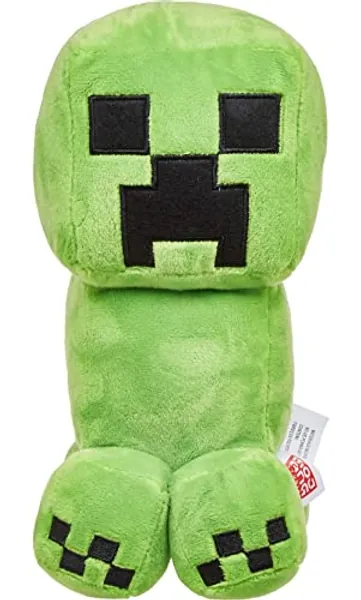 Mattel Minecraft Basic 8-inch Plush Creeper Stuffed Animal Figure, Soft Doll Inspired by Video Game Character