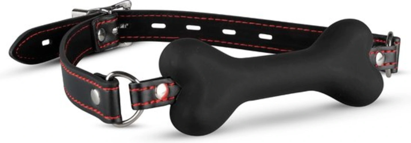 Puppy bone gag - Black