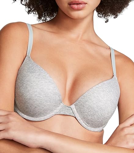 Victoria's Secret Pink Push Up Bra, Wear Everywhere, Bras for Women (32A-40DDD) - Heather Grey - 32DD