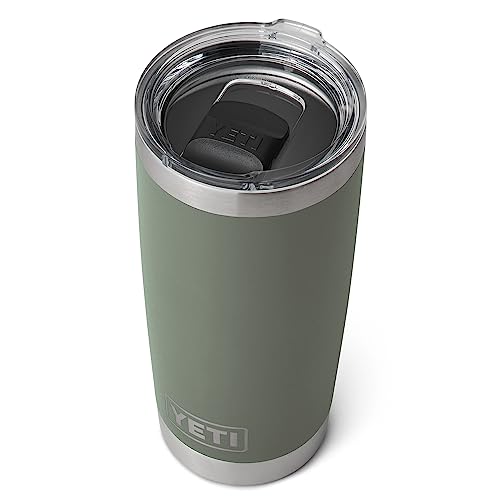 YETI Rambler 20 oz Stainless Steel Vacuum Insulated Tumbler w/MagSlider Lid - Camp Green - 1 Count (Pack of 1)